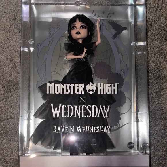 monster high black dress Mattel Monster High X Wednesday Raven Dress Doll  Pops Toys
